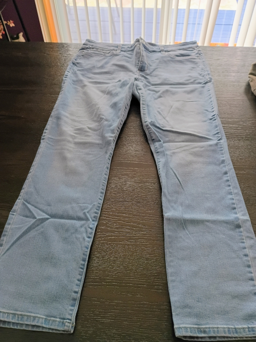 St. John's Bay Light Blue Straight-Leg Women's Jeans
